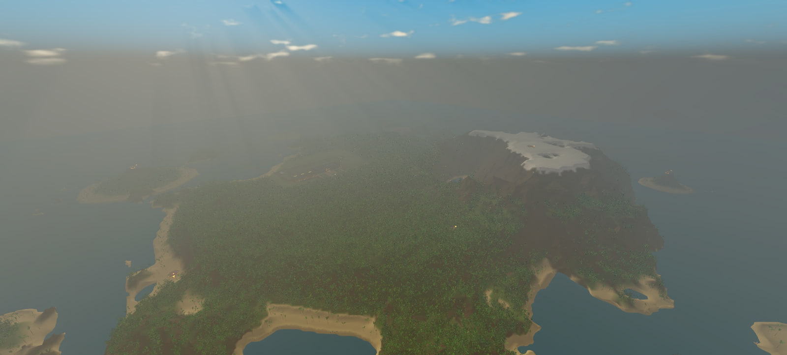 Golden aerial over the whole archipelago